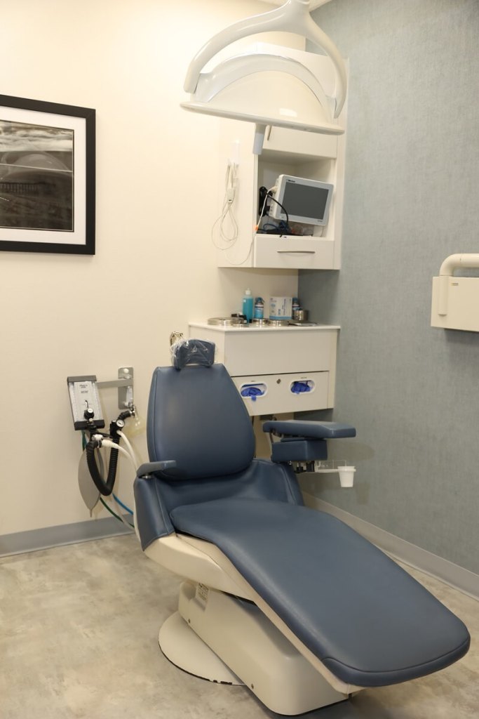 Dental chair at Long Island Oral Surgeons.