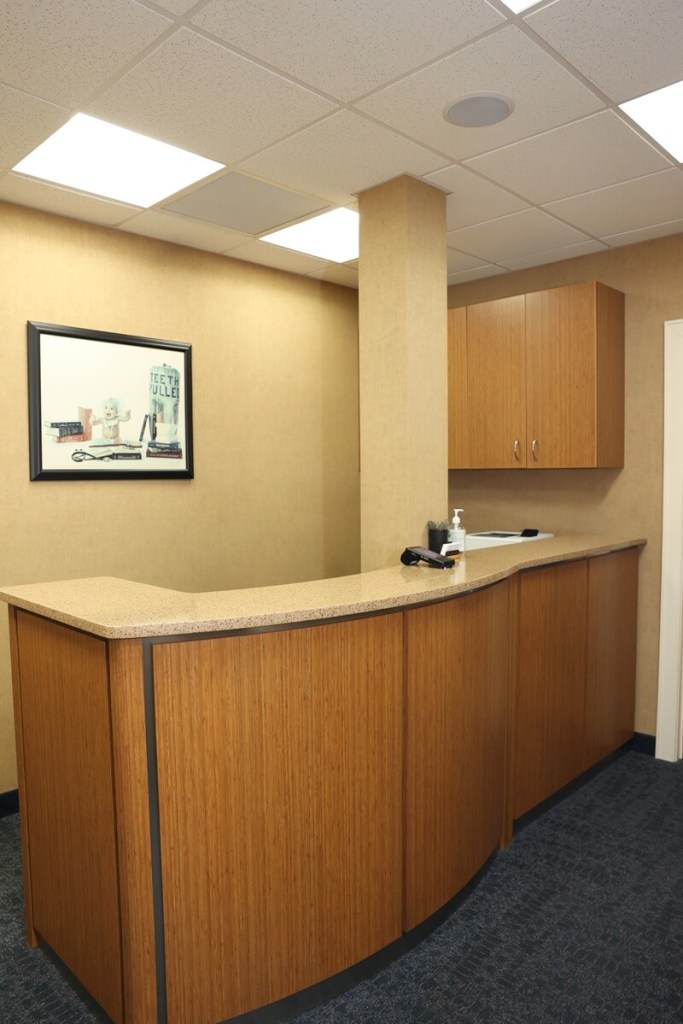 Reception area at Long Island Oral Surgeons.